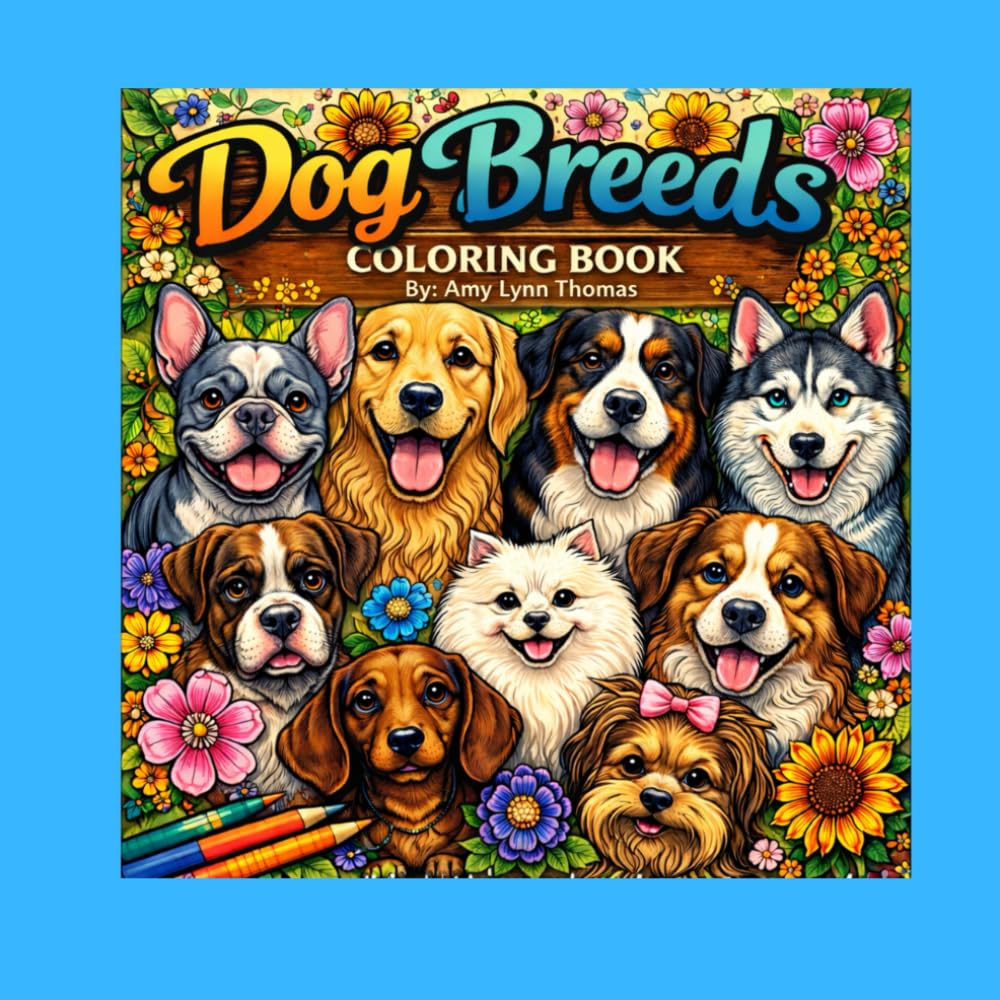 Dog Breeds Coloring Book