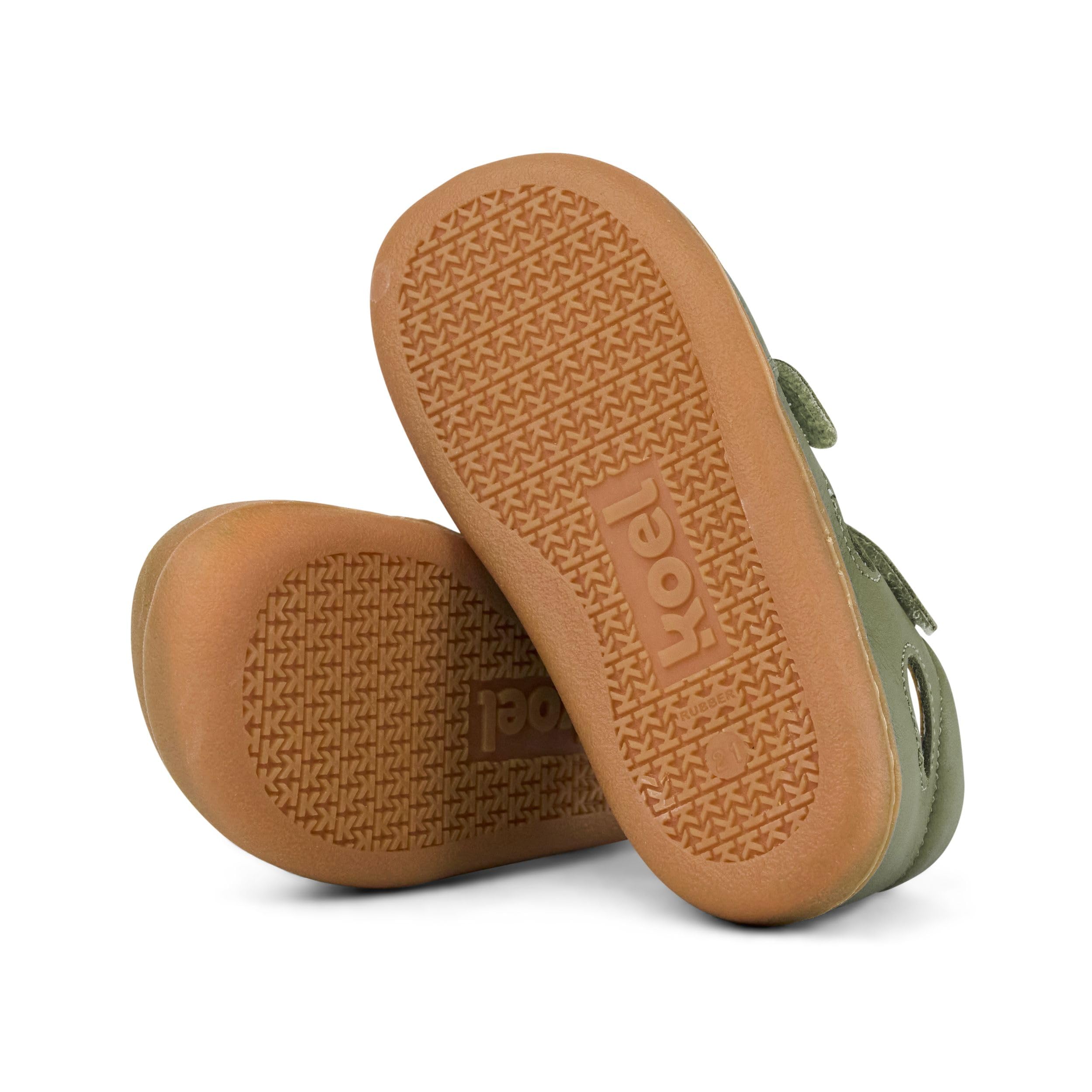 Koel Sandali primi passi Barefoog BEP pelle verde, Oliva, 29 EU