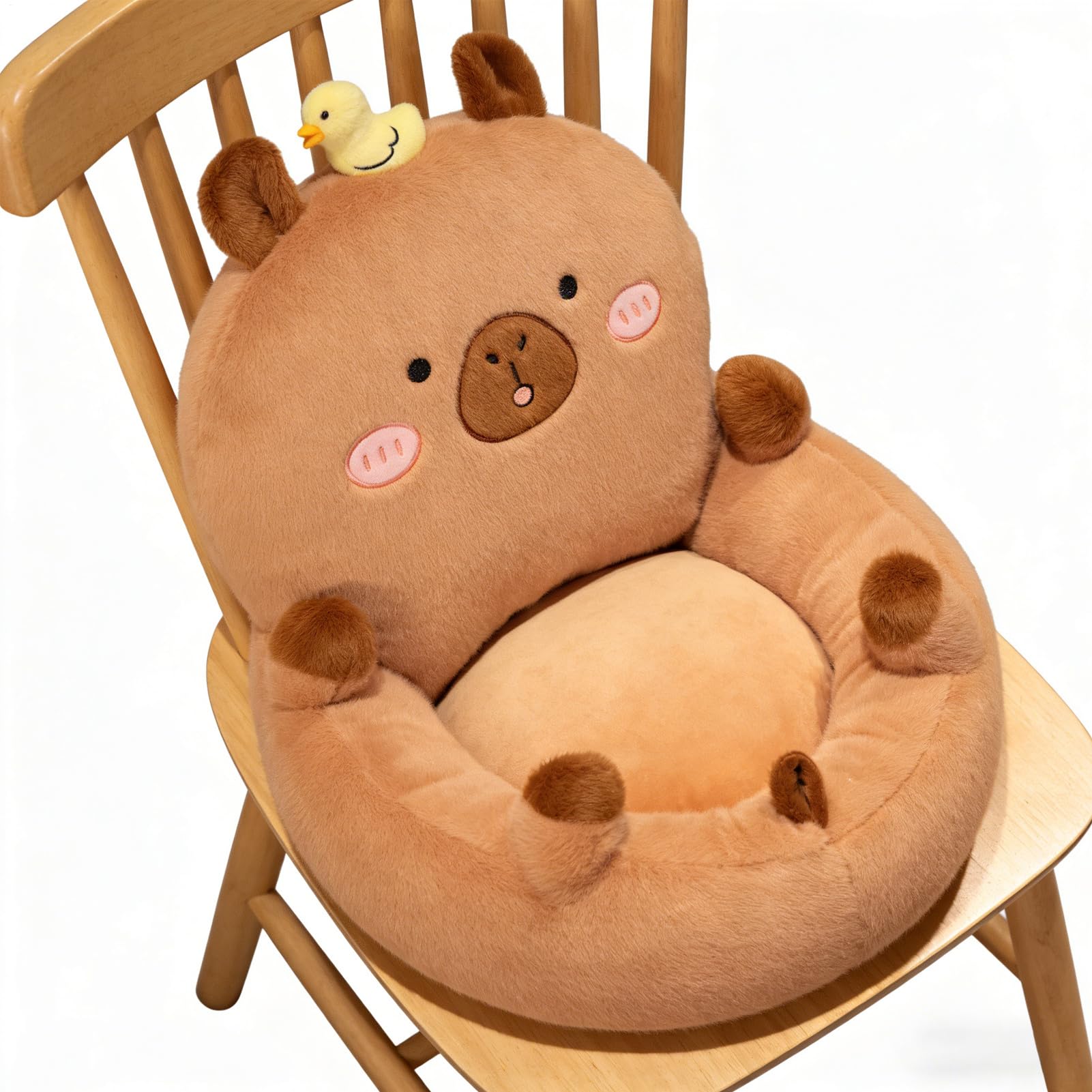 Siège en peluche capybara pour bureau et lecture confort au sol