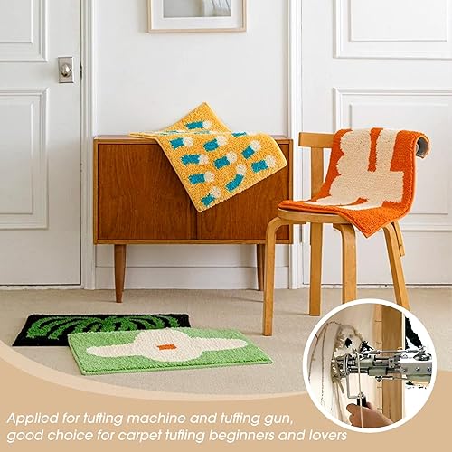 Miniatura 10 de 12 piezas de tela de acolchado grande de 79 x 59 pulgadas para alfombras y 71 x 39 pulgadas, tela antideslizante con líneas marcadas, kit