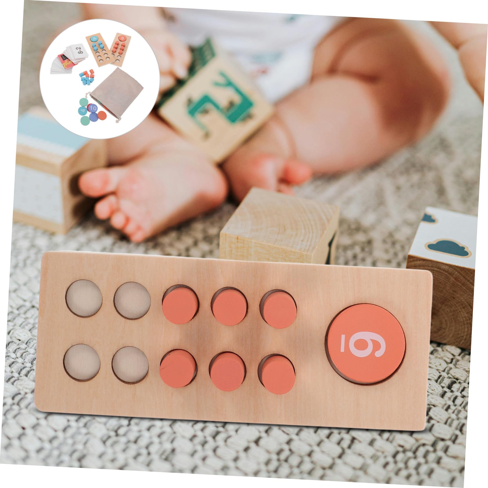 ORFOFE Abaco Matematico per Bambini in Legno, Calcolatrice Didattica