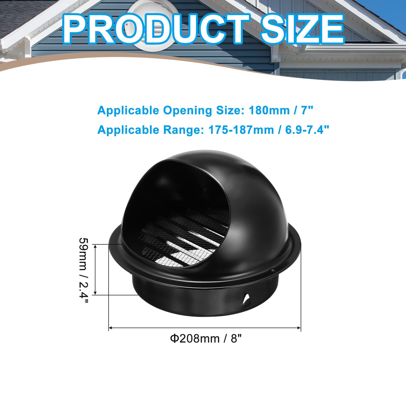 PATIKIL 7 Inch Vent Round Cover - Image 2