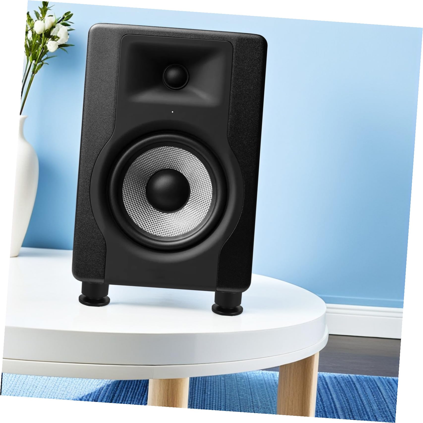 Piedini Isolanti per Altoparlanti Hifi 4 Pezzi in Lega di Alluminio | Nero, Inserti in Rame e Gomma, per Sistemi Audio Domestici e Giradischi, Stabilità