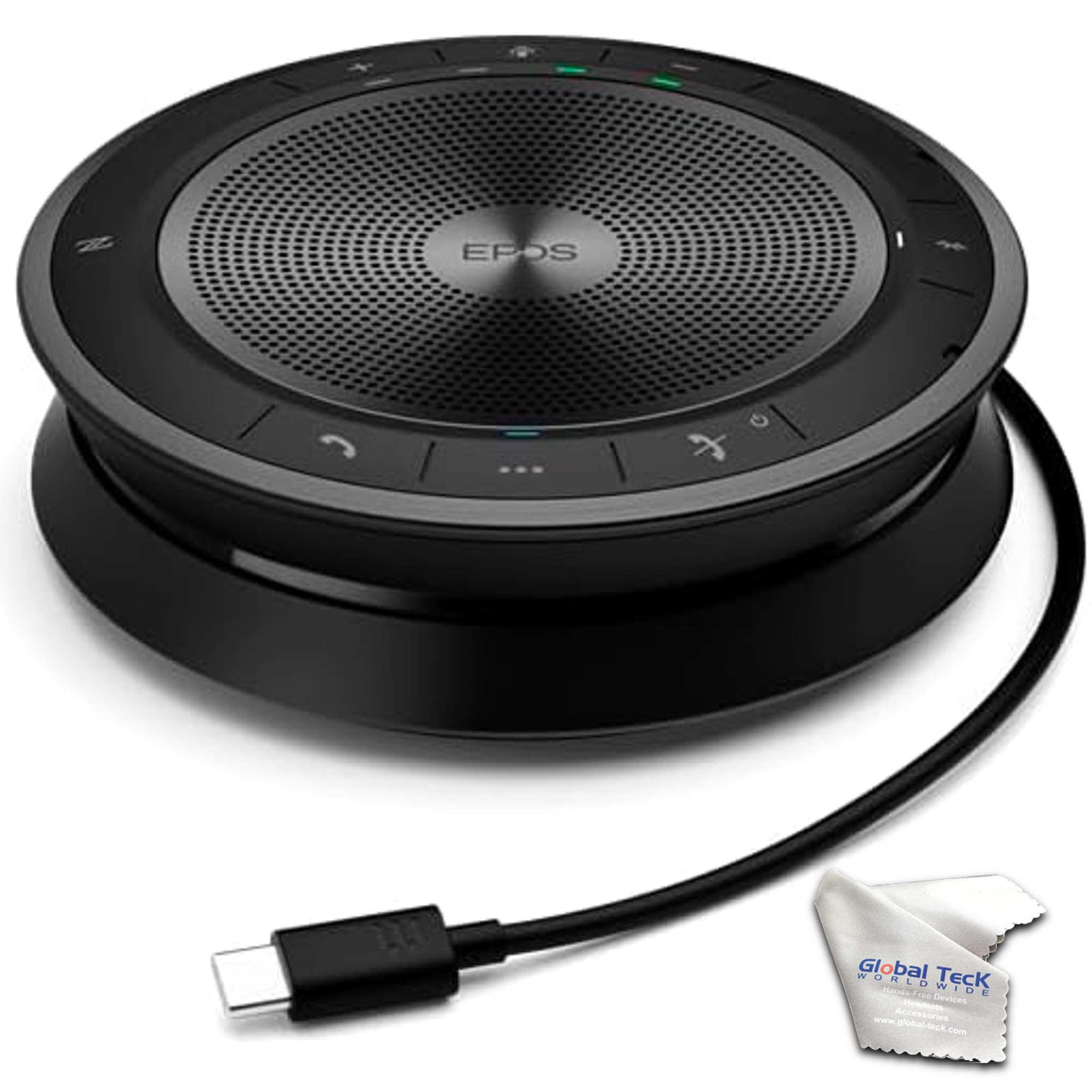 Sennheiser EPOS Expand 40 Wireless Portable Bluetooth Speakerphone with USB-C Connection - GTW Bundle with GTW Microfiber Cloth and Global Teck Gold Support Plan