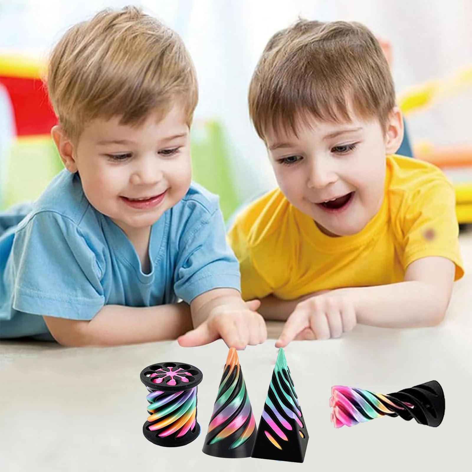 3 PCS Spiral Fidget Toy, Spiral Cone Fidget Toy, 3D Printed Spiral Cone Fidget Toys - Image 3