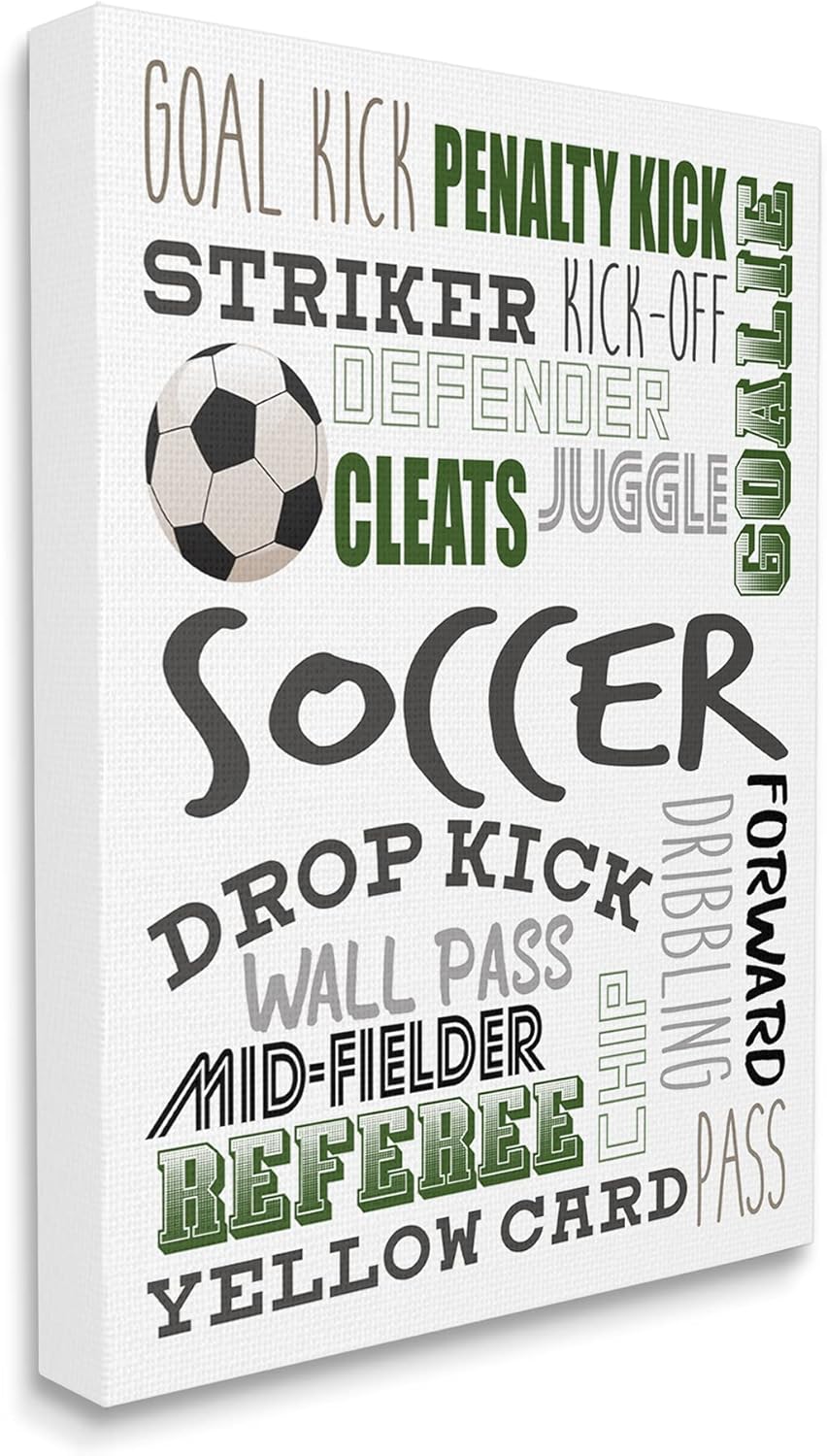 Stupell Industries Soccer Team Game Terms Kids' Sports Hobby