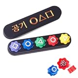 Weighted Design Gonggi Game Set with Steel Balls, Korean Stone Catching, Skill Development & Coordination, Family Travel & Party Games, Stress Relief (1 Pack)