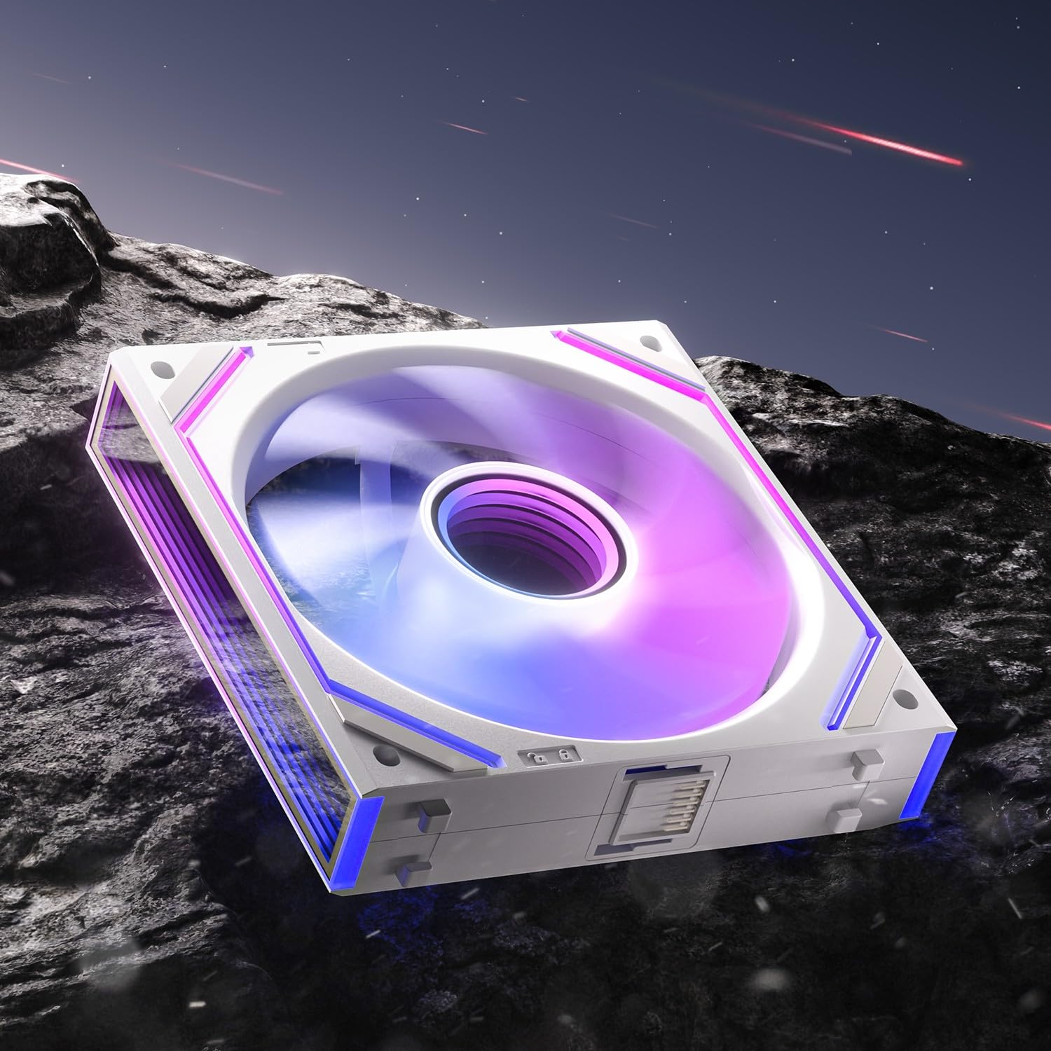 AsiaHorse DAWN Pro RGB 120mm ARGB Daisy Chain, Infinity Mirror, HDB, 2m³, 1850rpm, 2.6mmH2O, 4-Pin PWN, 3-Pin ARGB 5V, Asus Aura ASRock GIGABYTE MSI, White