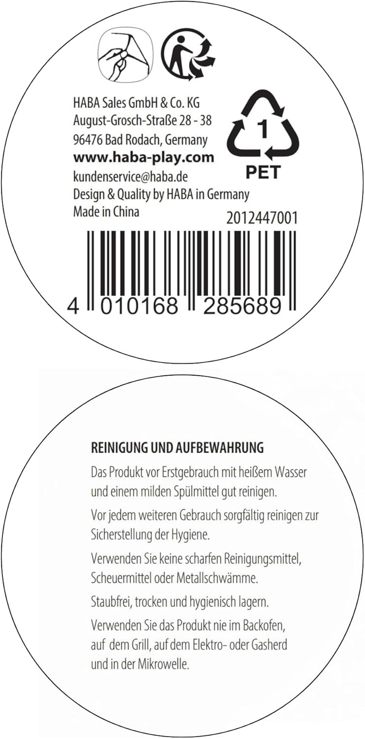 HABA pohár használat közben