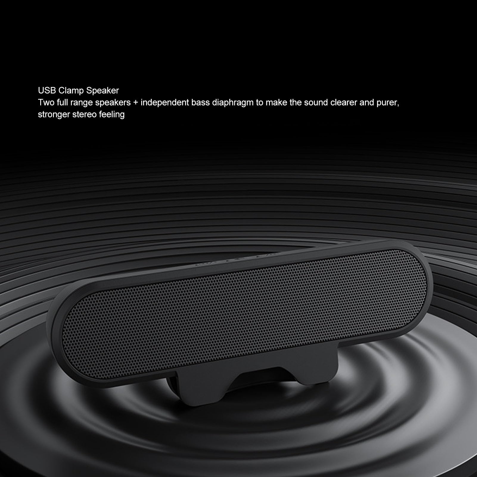 Computer Speakers for Desktop PC,HD Stereo USB Speaker Bar,Monitor Speakers with Loud Sound,Volume Control Easily Clamps for Laptop,PC