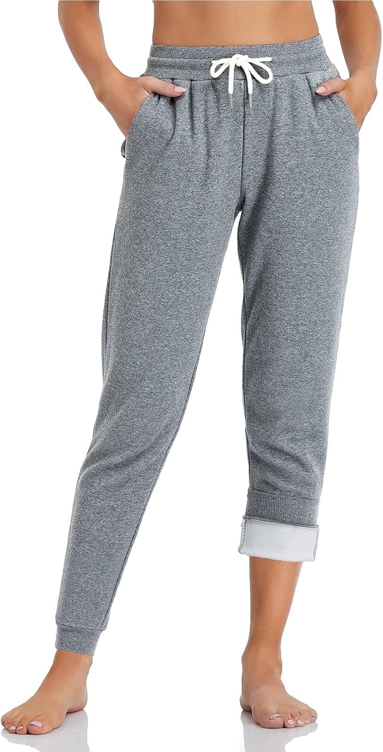 Inno 28″ 31″ 34″ 36″ Women’s Baby Polar Fleece Lined Jogger Pants Warm Sweatpants Thermal Athletic Lounge