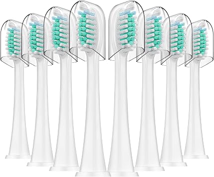 Replacement Toothbrush Heads for Philips Sonicare, 8-Pack Sonicare Compatible Brush Heads, Fits DiamondClean, ProtectiveClean, FlexCare, 2 Series, 3 Series & More