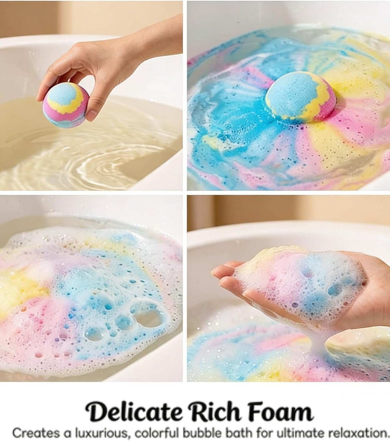 Bath Toy - Upgrade 12 Pack Easter Bath Bombs with Toys Surprise Inside, Bubble Bath Fizzy Natural Bath Bombs for Kids 3+, Skin-Safe, Easter Basket Stuffers (12pc Ocean)