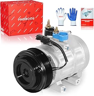 PHOBOOS A/C Compressor with Clutch Compatible with Ford Expedition, Ford F-150/F-250/F-350 (Super Duty) & Lincoln Navigator, Mark LT 2007-2014 Models, Fast Cooling, Low Noise, Ref. CO10905C, 68192