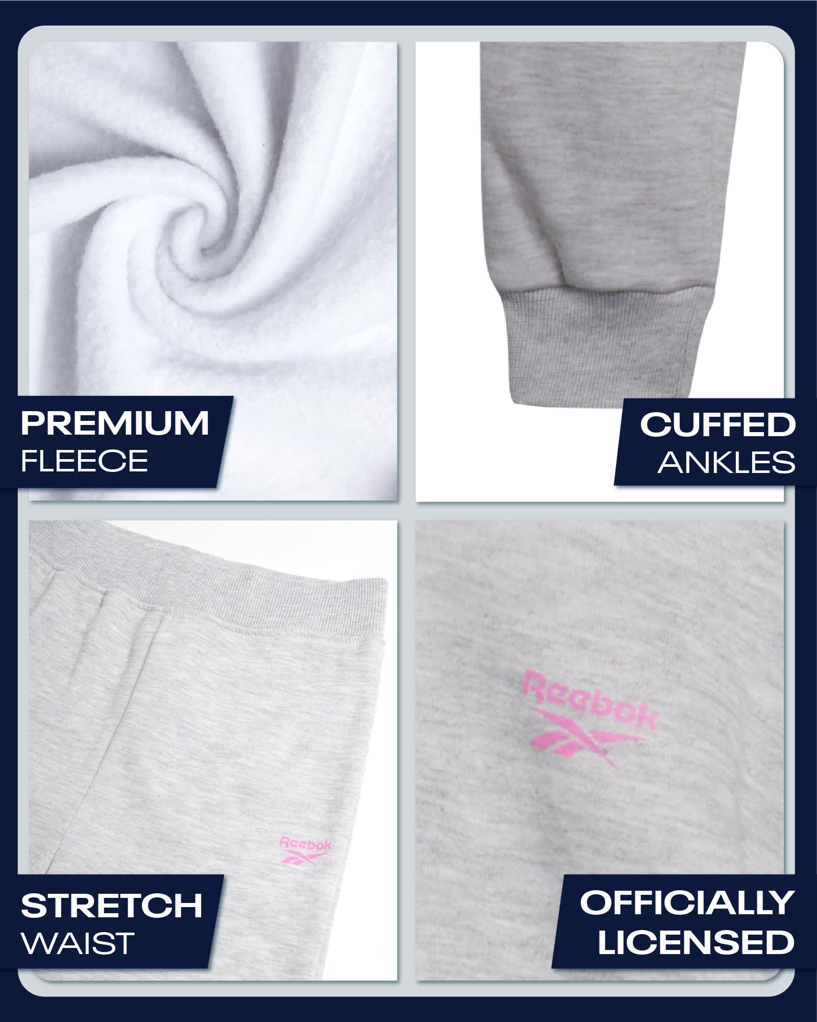 Reebok set da jogging 2 pezzi con felpa con per ragazze cappuccio e pantaloni sportivi
