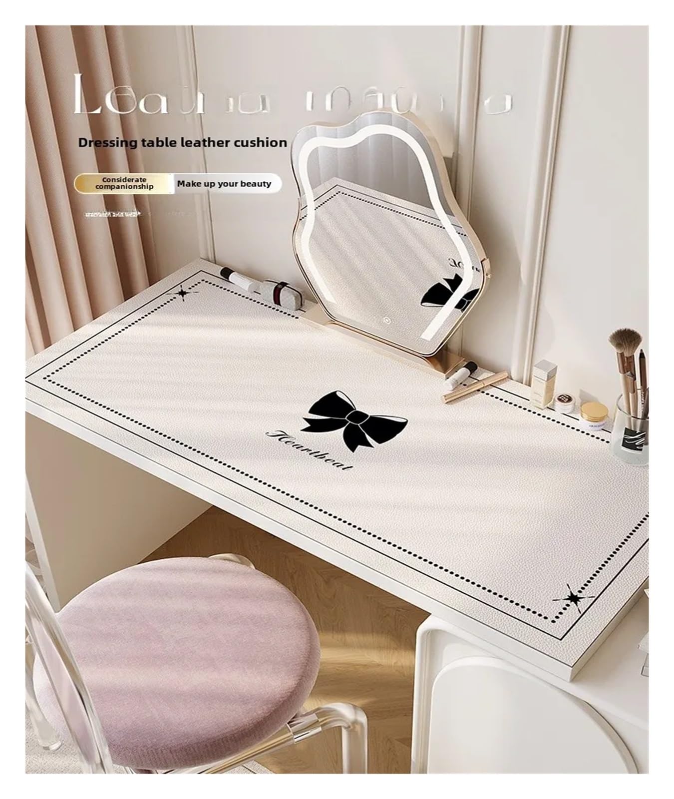 Tappetino Scrivania In Pelle Tappetino da tavolo in pelle for proteggere la scrivania danni, impermeabile, for nail art in camera letto(Color 9,60 * 120cm)