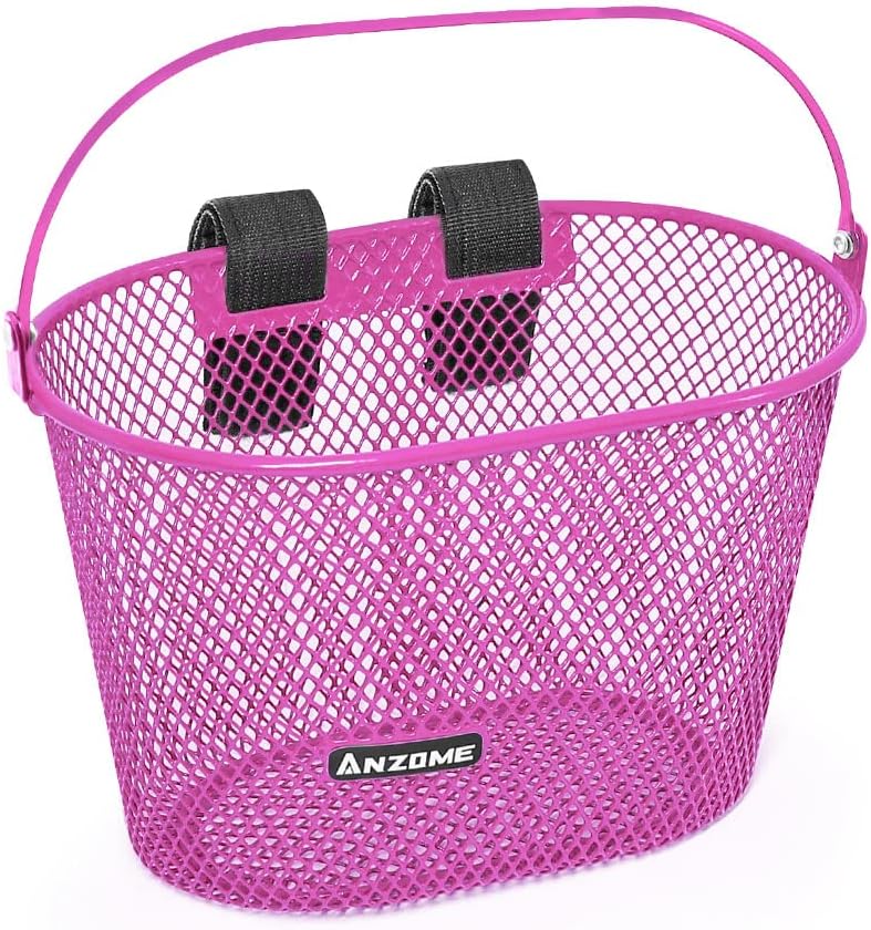 Kids bike basket, bicycle basket for Boy and girl, Waterproof metal wire children's bicycle basket, Suitable for most children's bicycles and Kids Tricycles