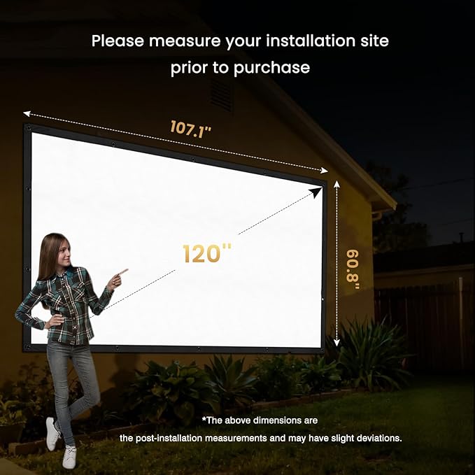 Pantalla Proyector 120 Pulgadas Plegable Lavable 16:9 IOLIEO miniatura 6