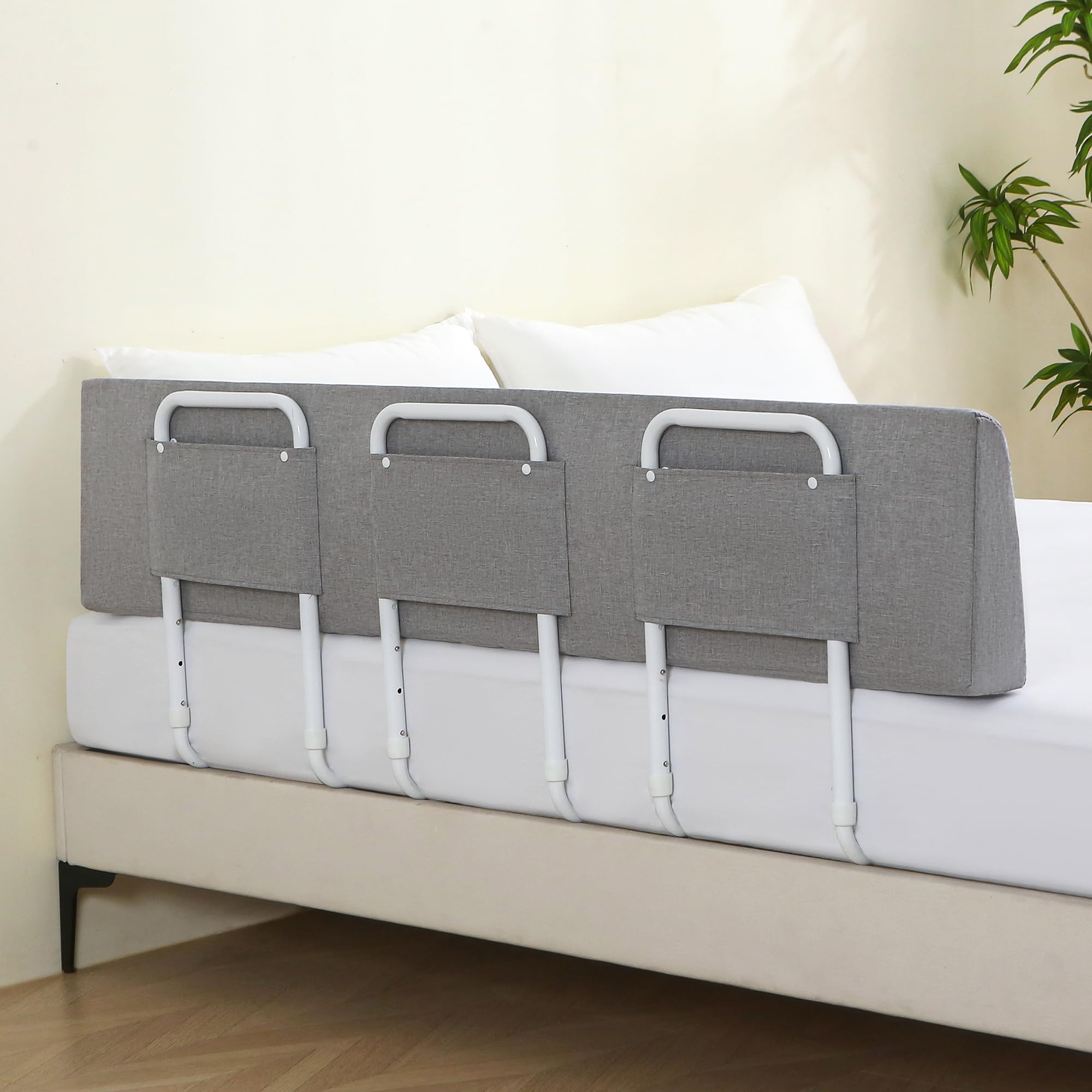 WYBITNY Bed Guard Rail for Toddlers, 59inch Foam Padded Toddler Bed Rails, Bed Side Rails for Queen King Twin Full Size Bed, Prevent Roll Out of Bed Bedrail for Toddler, Kids Cosleep Bed Railing