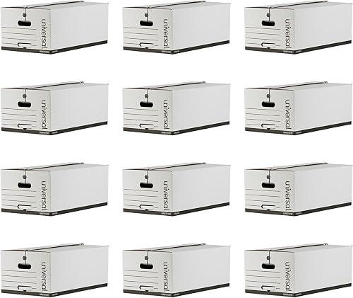 Universal One String/Button Storage Box, Legal, Fiberboard, White, 12/Carton (75