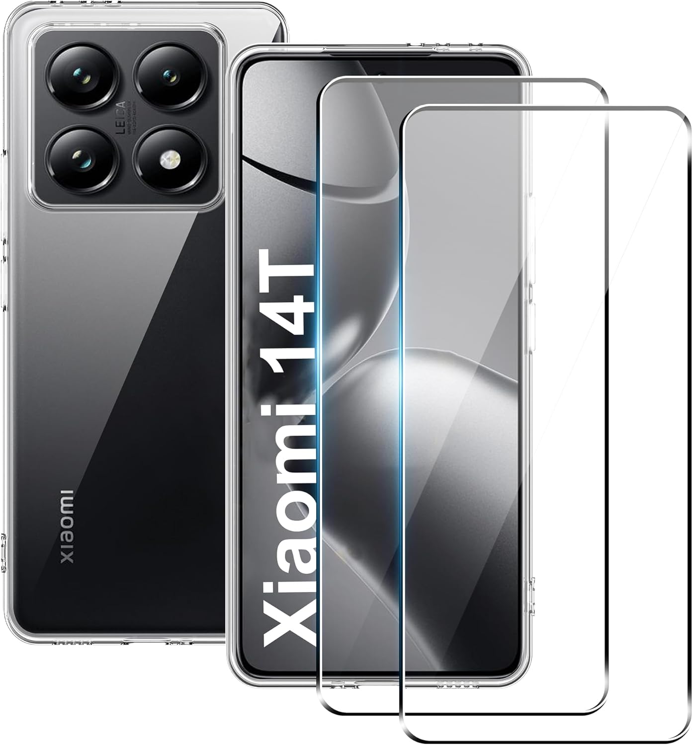 Asuwish Funda Para Xiaomi 14T Pro, Funda Con Protector De