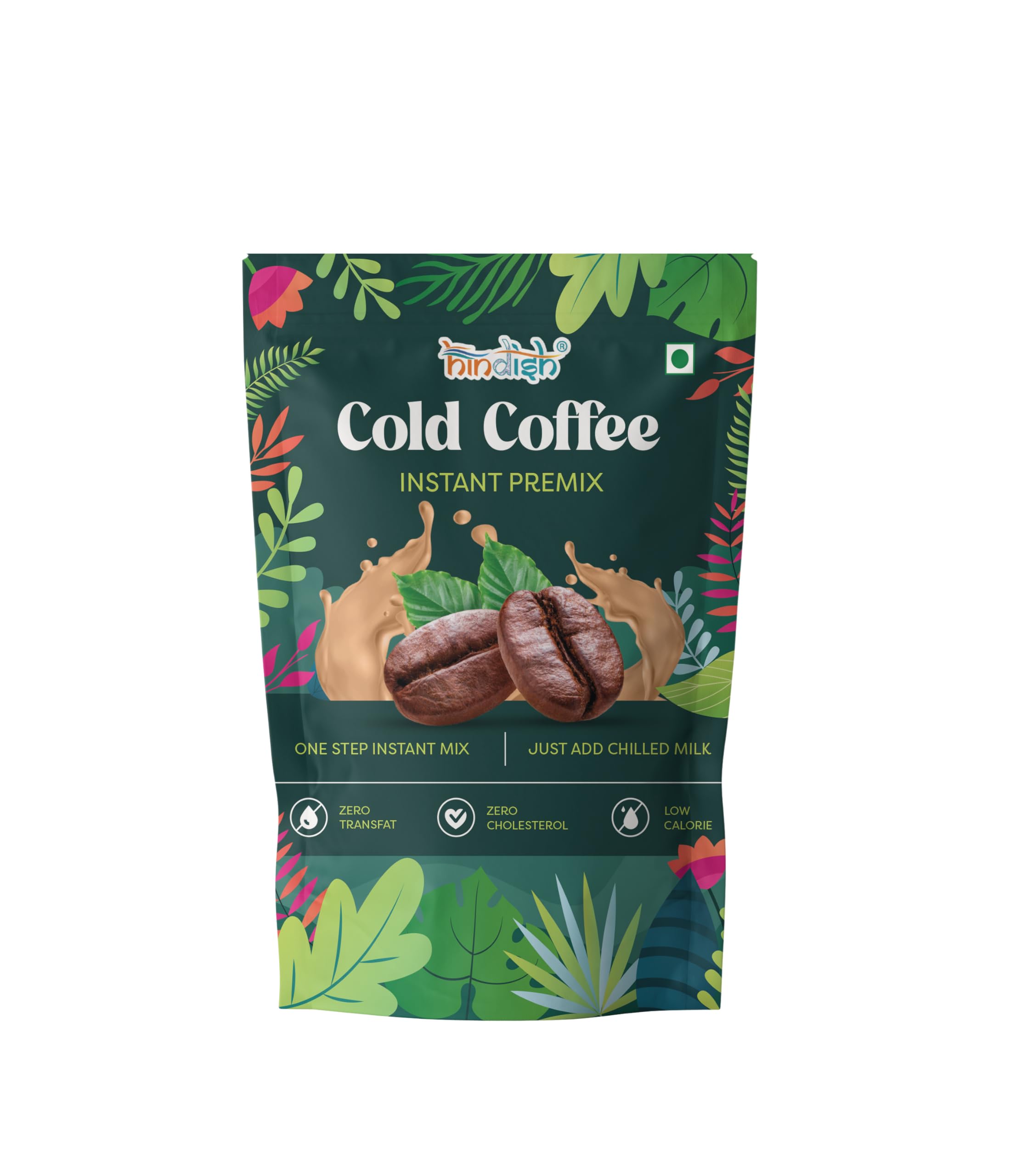 Hindish Instant Cold Coffee Frappe 75 grams, Pack of 2 | Refreshing & Creamy | Frappes, Shakes, Cold Coffee, Latte | Just Add Cold Milk