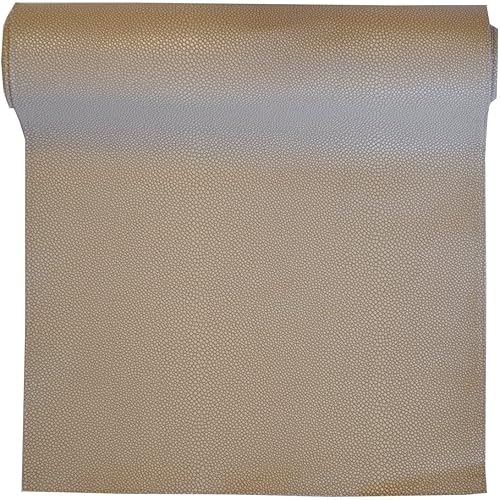 Sweet Pea Linens Camino de mesa de vinilo Tan Dot Clean de 72 pulgadas