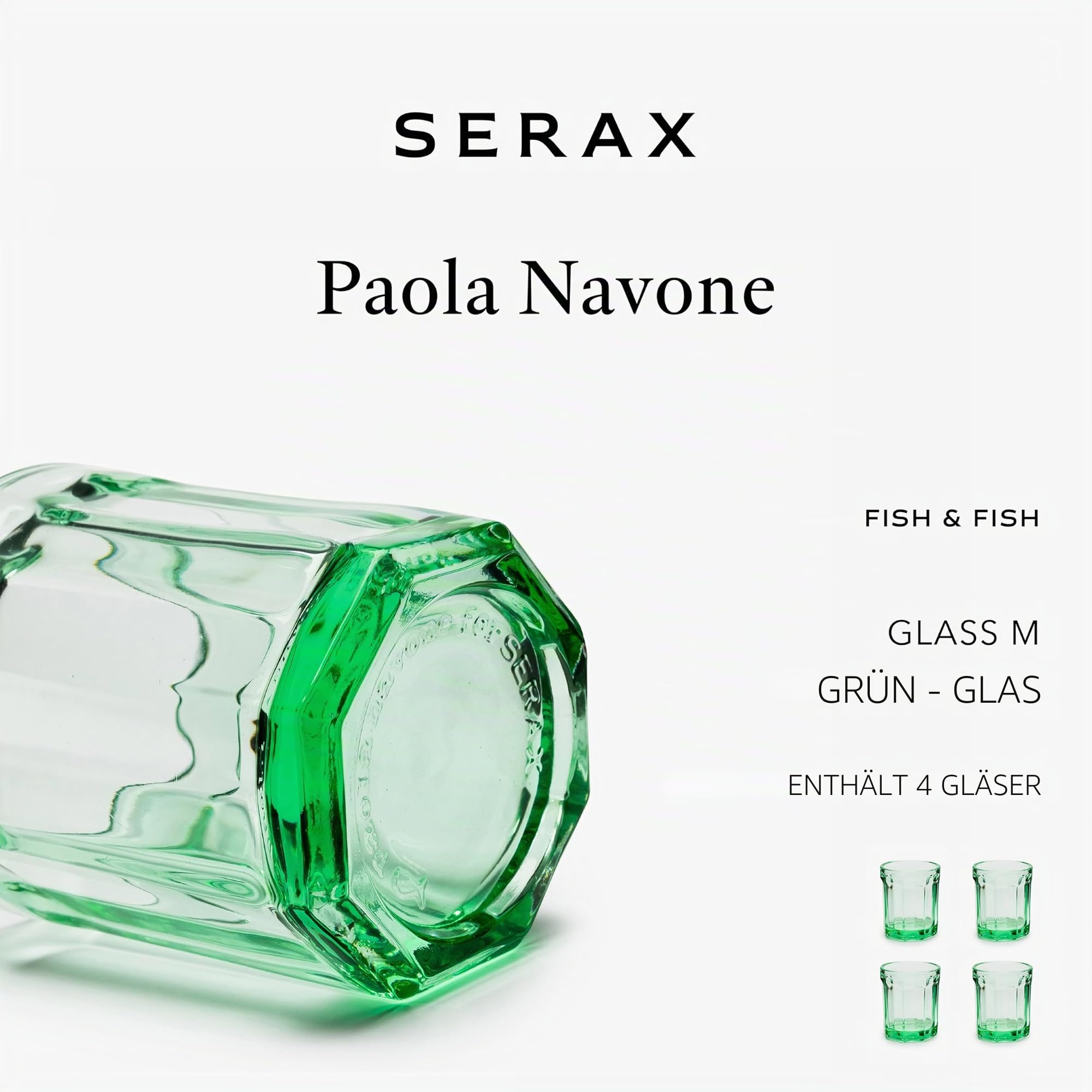 Serax Glas 22cl grün Fisch & Fisch