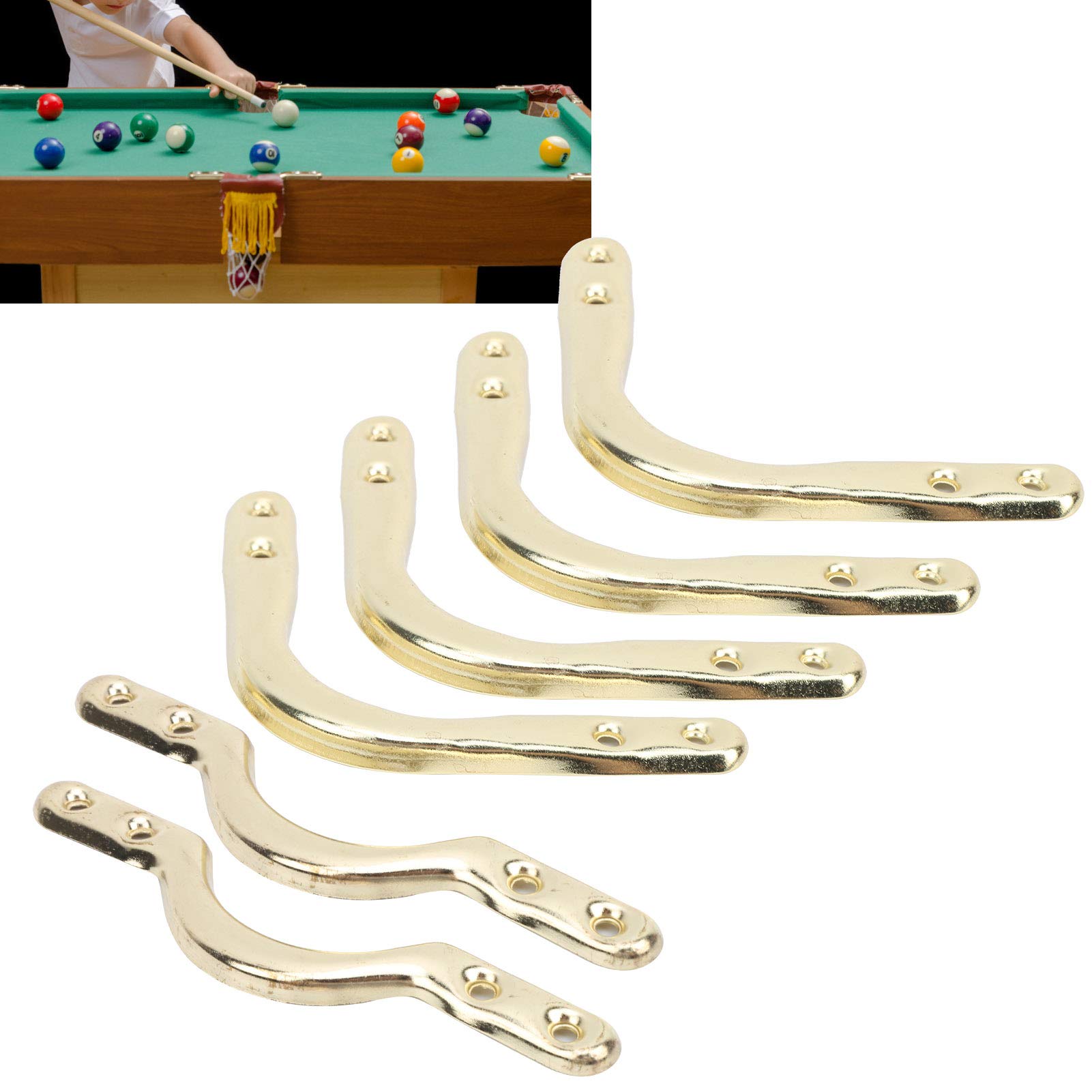 Lot De 6 Fixations Pour Filets De Billard – Supports En Alliage Aluminium Pour Poches De Snooker, Installation Facile
