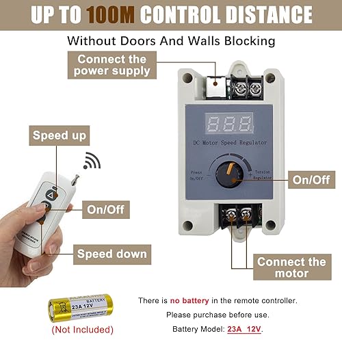 Miniatura 5 de Motor de actuador lineal alternativo de ciclo de alto par de 24 V, carrera de 1.18 a 6 pulgadas, velocidad variable 160 rpm máximo, fuerza de empuje
