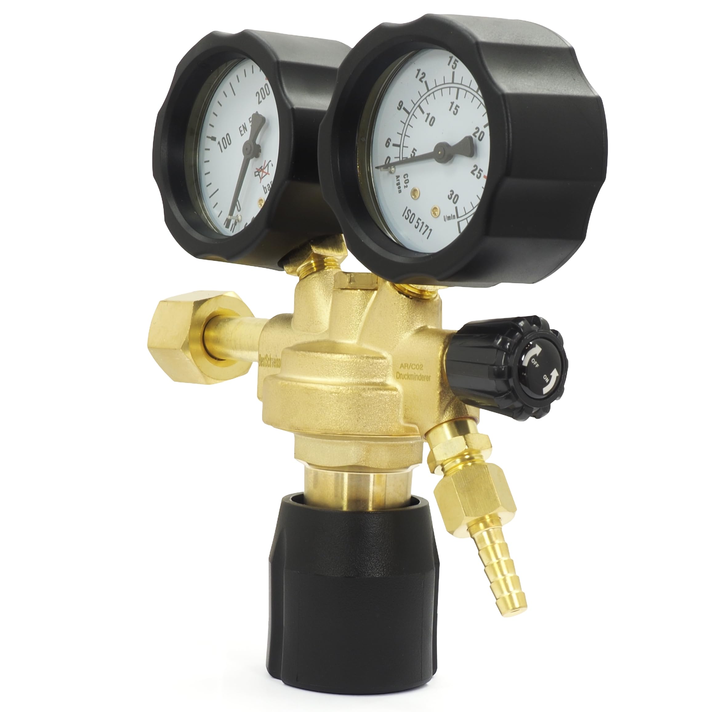 Botella de gas protector de argón de 8 l con reductor de presión de argón, botella de argón llena de 200 bar + reductor de presión Ar/CO2-10 Bestschweissen.de para soldadura TIG, MIG