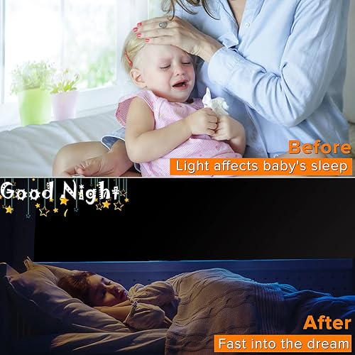 Miniatura 2 de Cortinas opacas portátiles, (40 x 57 pulgadas), persianas opacas 100% portátiles para cualquier ventana con 15 pares de pestañas de gancho y bucle