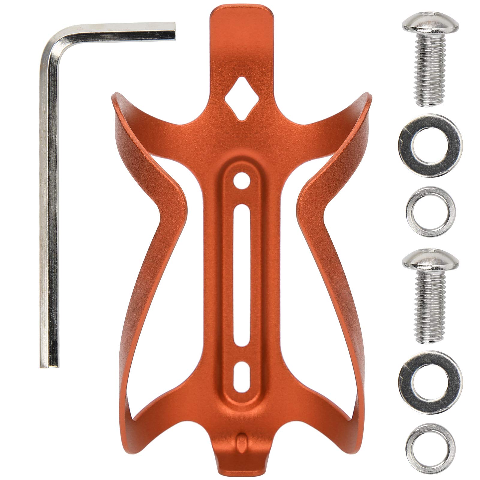 Keenso Aluminum Alloy Bike Water Bottle Holder, Water Bottle Cage, Orange - Image 2