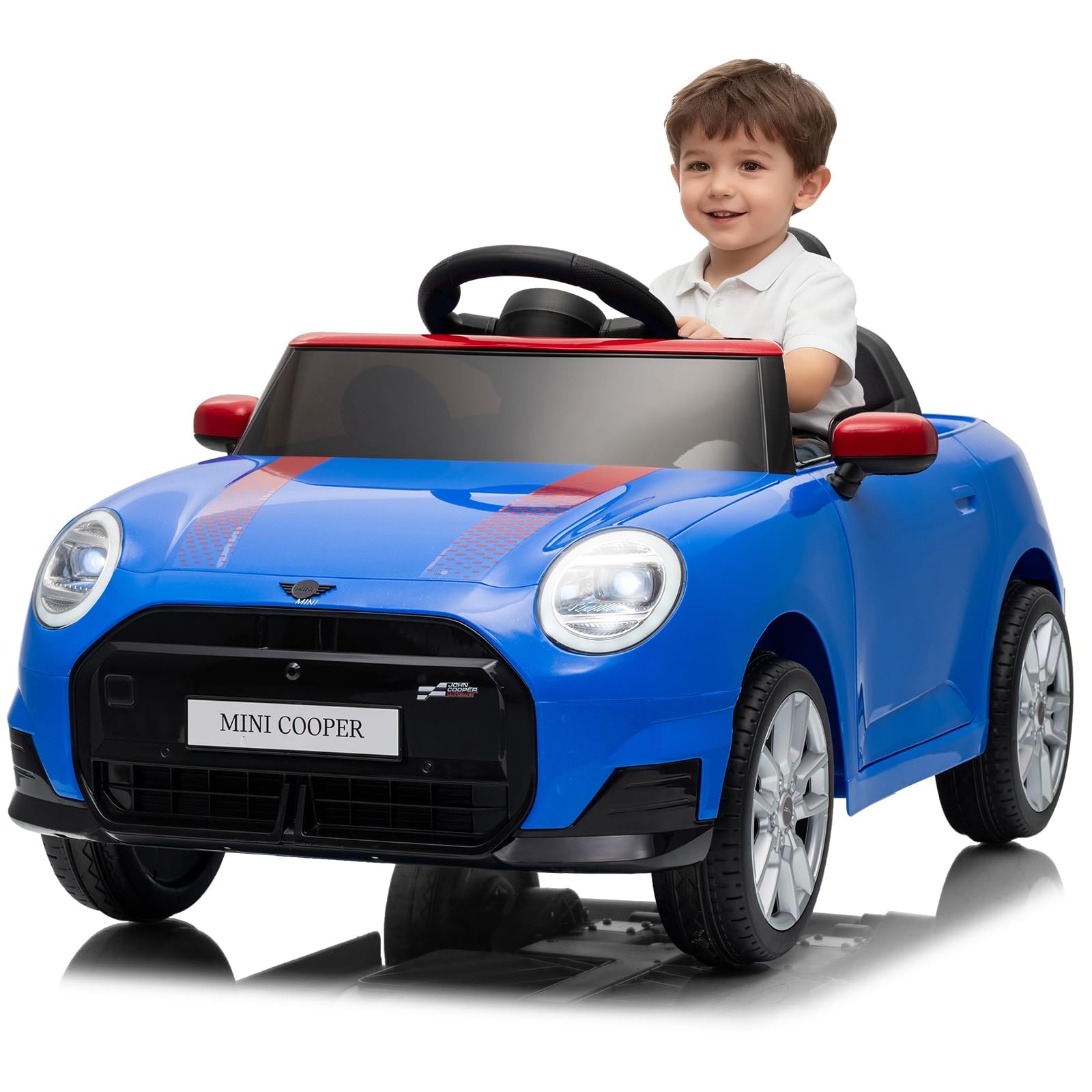Garvee 12V Electric Ride on Car for Kids, Licensed Battery Powered Vehicle with Remote Control, LED Lights, Music Player & Horn, Children’s Toy Car with 3km/h Speed
