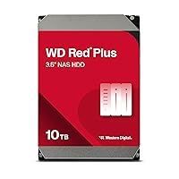 WD Red Plus 10TB NAS Hard Disk Interno 3,5" - 7200 RPM, SATA 6Gb/s