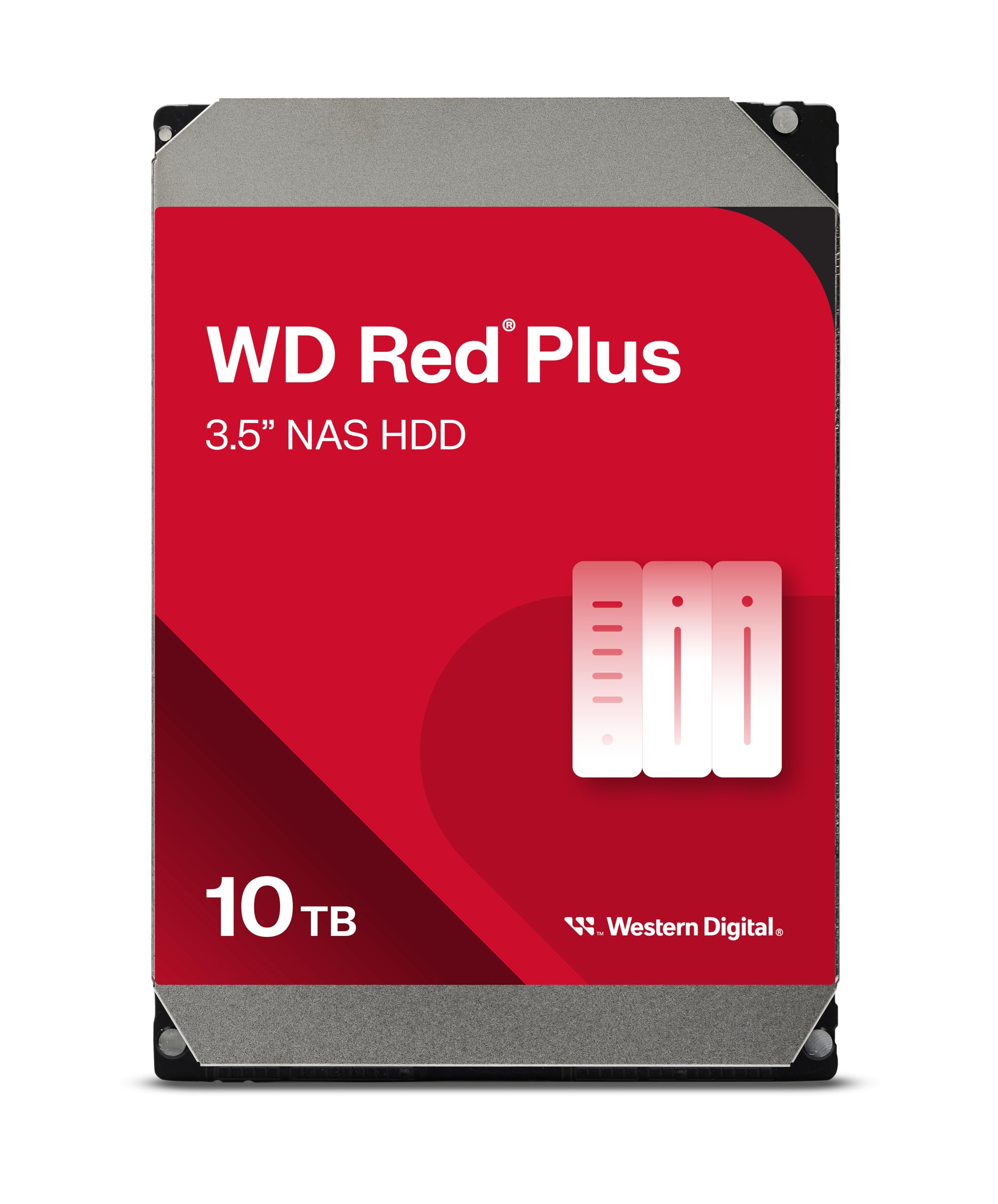 WD Red Plus 10TB NAS Interne Festplatte 3,5 Zoll - 7200 U/Min, SATA 6Gb/s, CMR, 256MB Cache