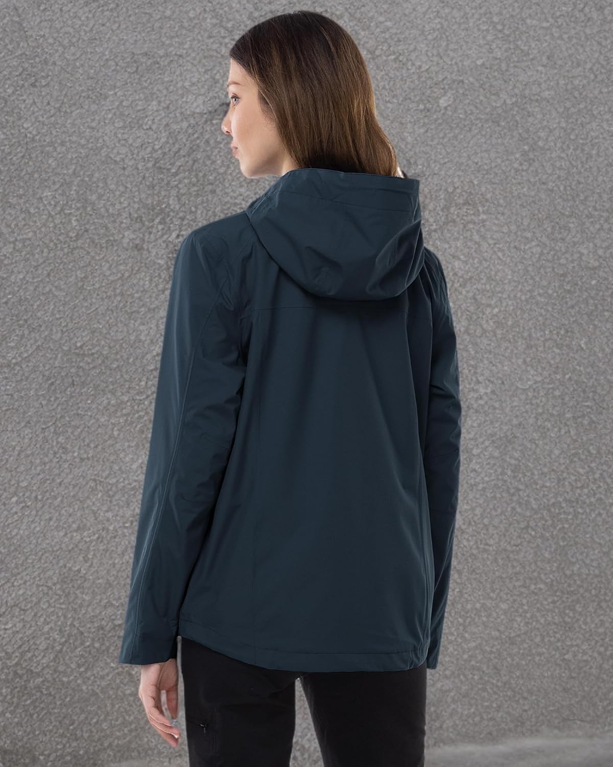 Outdoor Ventures Packable Rain Jacket Women Lightweight Waterproof Raincoat with Hood Cycling Bike Jacket - Image 6