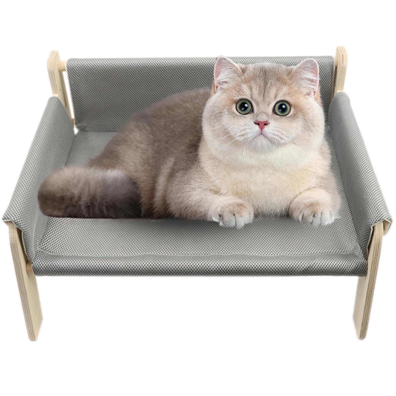 Generisch Cama de sofá para Mascotas, Cama elevada para Perros, Camas para | gatos, de madera natural, hipoalergénicas, sofás y sillas para perros con de sofá extraíble, camas estables para perros