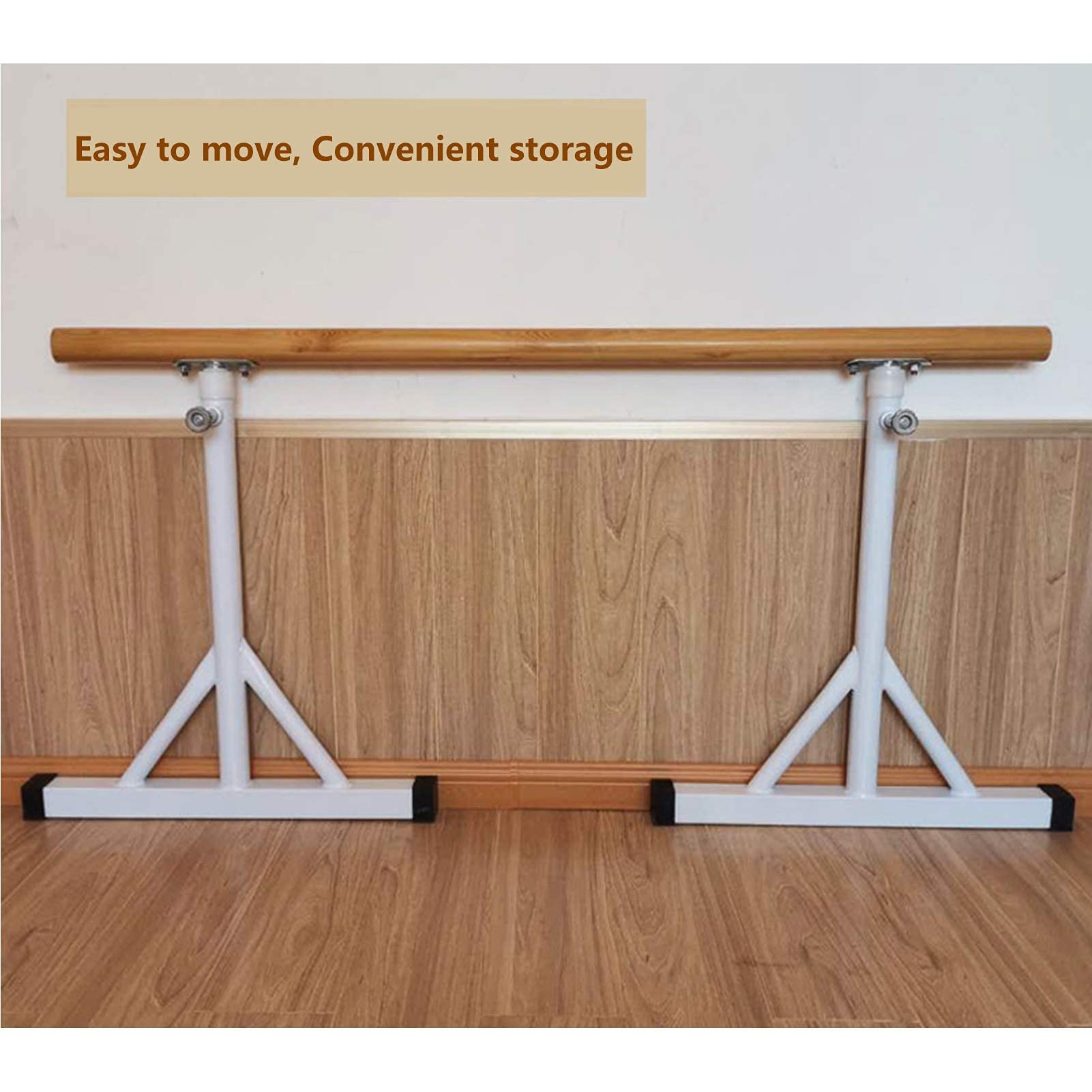 Ballettstange mit rutschfestem Ständer, höhenverstellbare Stretchstangen, freistehende tragbare Stangenstange für Tanzfitness zu Hause,150 cm