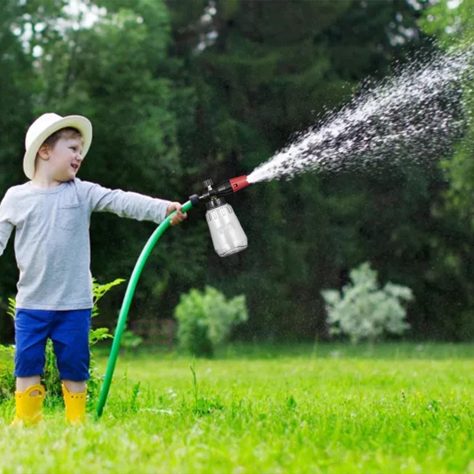 Foaming Sprayer Bottiglia Lancia Schiuma Regolabile Pistola Getto Pompa Lavaggio Pressione Materiale Plastica Acciaio Inox Funzionalità Regolabile