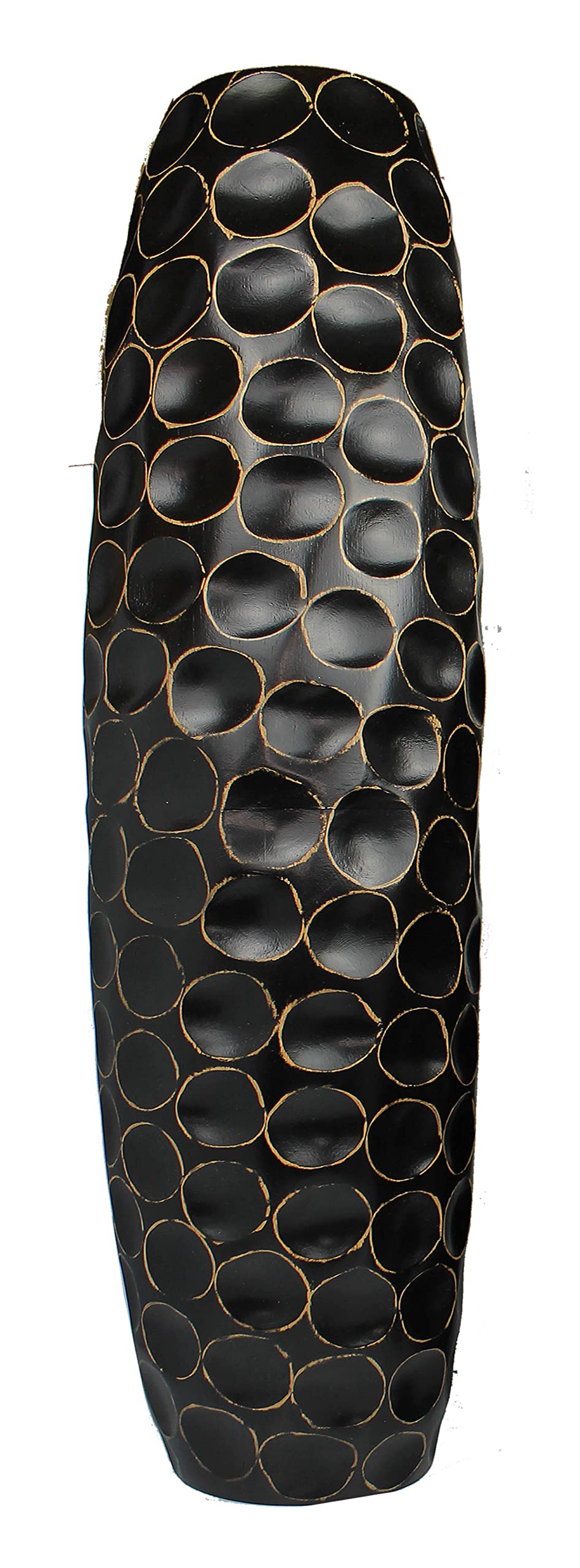 Vase en bois de manguier 77 cm pour habiller un angle vide avec élégance