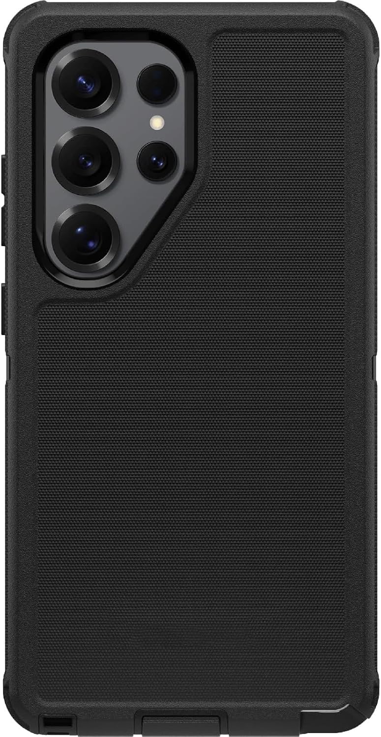 Defender Case for Samsung Galaxy S25 Ultra Phone Case Heavy Duty Rugged Durable Military Grade Full Body Protection Shockproof Cover with Belt Clip Holster Kickstand - Black