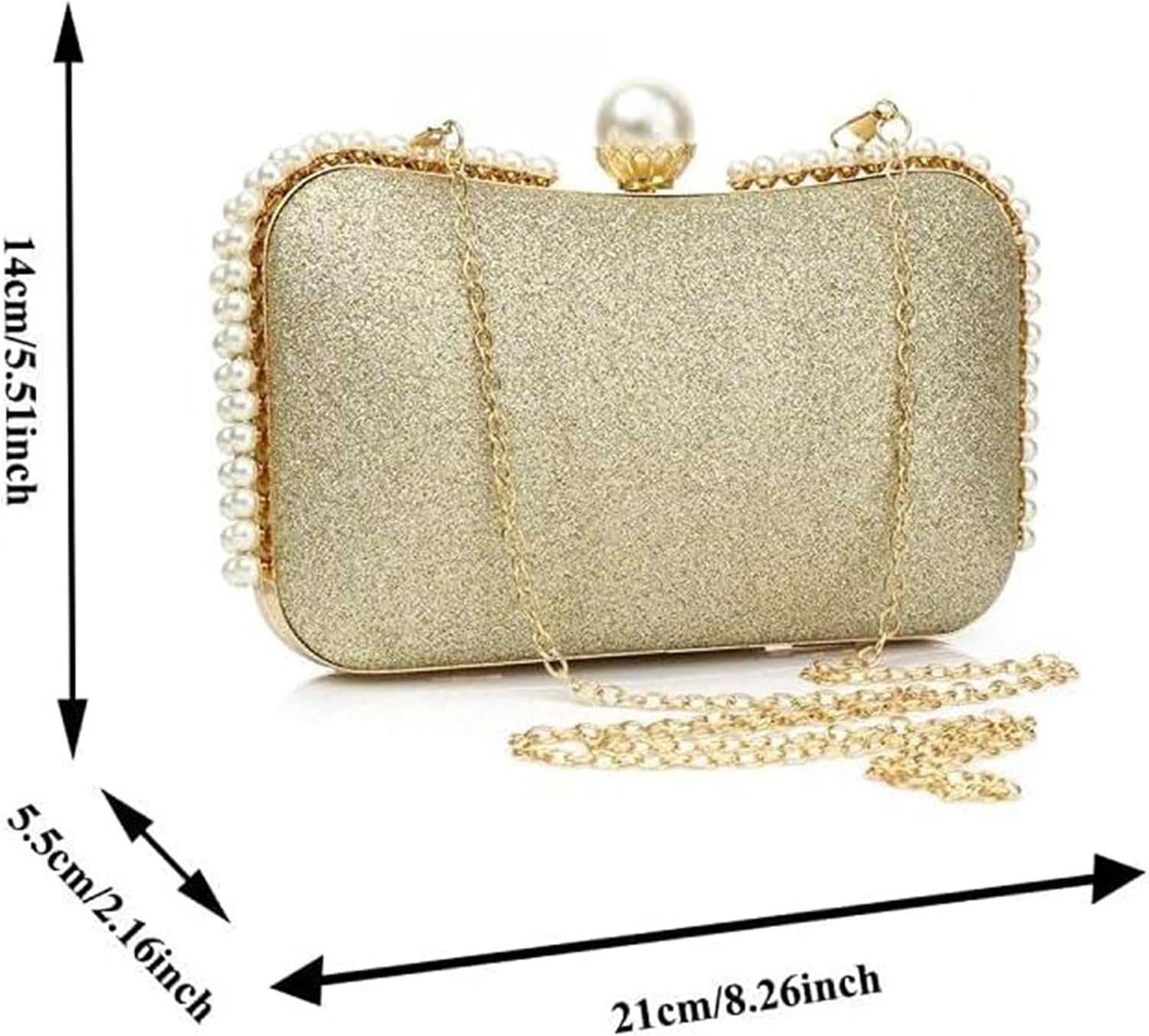 YYW Clutch Purse for Women Pearls Evening handbag Wedding Party Purse Shoulder Bag | Pearls, Wedding Party Purse