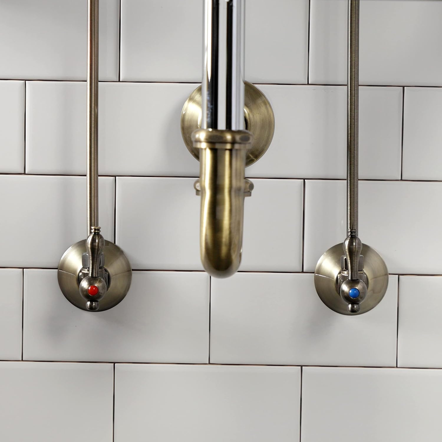 Kingston Brass CC43103LKB30 Trimscape Traditional Plumbing Sink Trim Kit with P-Trap in Antique Brass