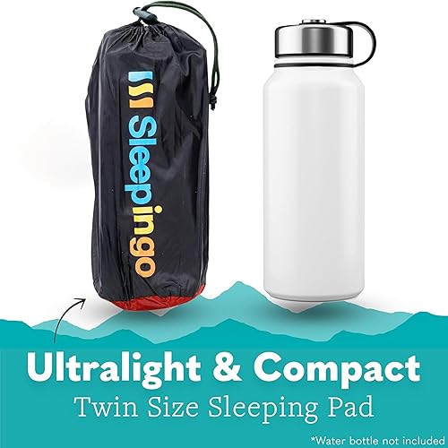Miniatura 6 de Sleepingo Almohadilla de dormir para campamento, tapete de dormir ultraligero para campamento, mochileros, senderismo, colchón de aire ligero,