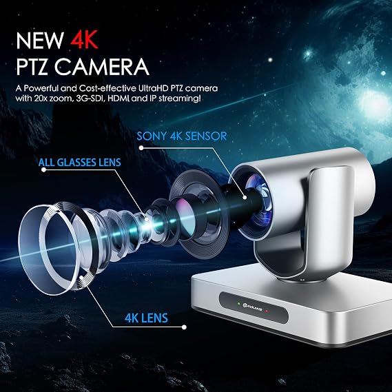4K NDI Tracking Camera Bundle Kits - 2X AV4KN 4K PTZ with 1x PowerJoy PTZ Camera Joystick Controller