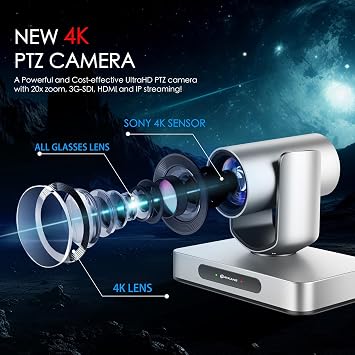 4K NDI Tracking Camera Bundle Kits - 2X AV4KN 4K PTZ with 1x PowerJoy PTZ Camera Joystick Controller
