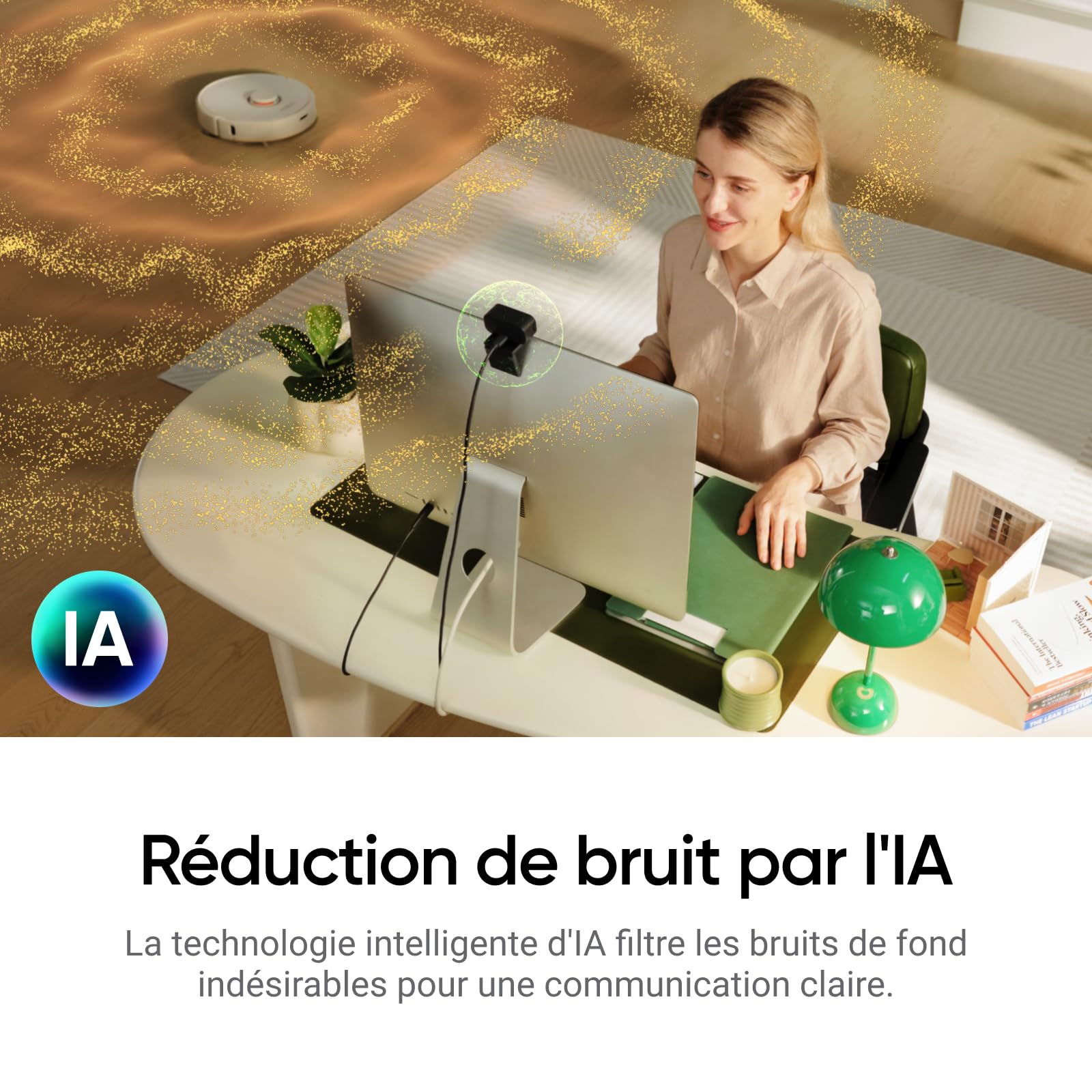 Insta360 Link 2C Noir - Webcam 4K, caméra PC Mac, Cadrage Automatique, HDR, Micro à réduction de Bruit, contrôle gestuel, pour Streaming, réunions, télétravail, Zoom, Teams, Twitch
