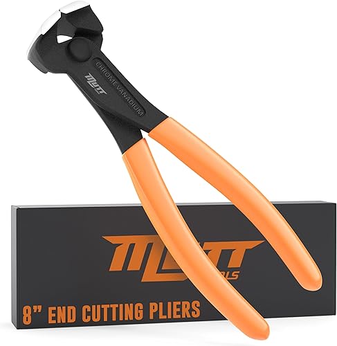 Mutt Tools - Alicates de corte de extremo de 8 pulgadas resistentes - Herramienta de pinzas CRV - Alicates para extractor de uñas, herramienta para