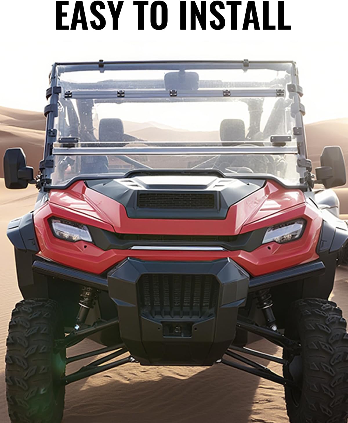 Adjustable Side Rearview Mirrors for Honda Pioneer 1000, UTV Foldable Side Mirror High-definition Rear View Mirror with Bracket for Honda Pioneer 1000-3 1000-5 1000-6 2016-2025 Accessories